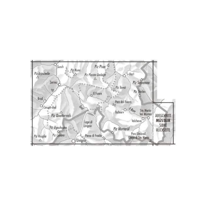 Swisstopo 259S Ofenpass Ski Map