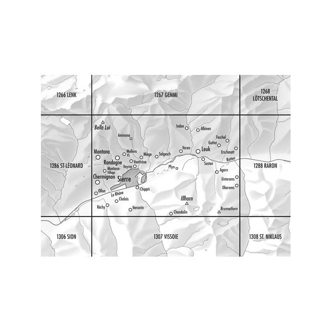 Swisstopo 1287 Sierre Map | Backcountry Books