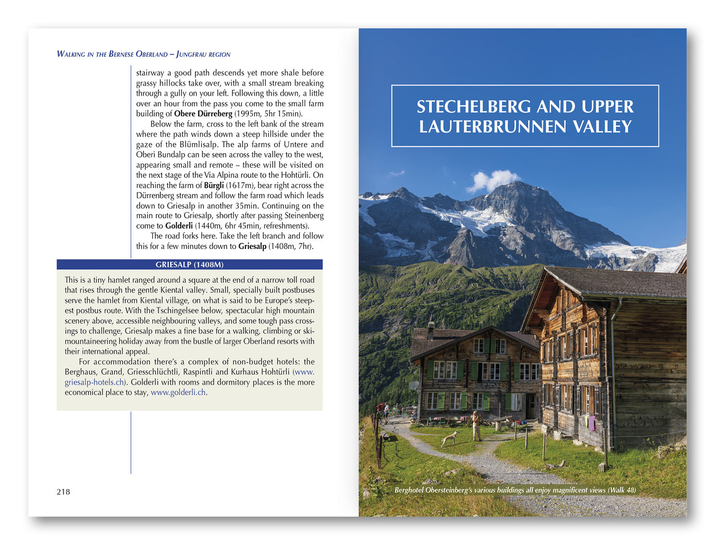 Walking in the Bernese Oberland Jungfrau Region | Backcountry Books