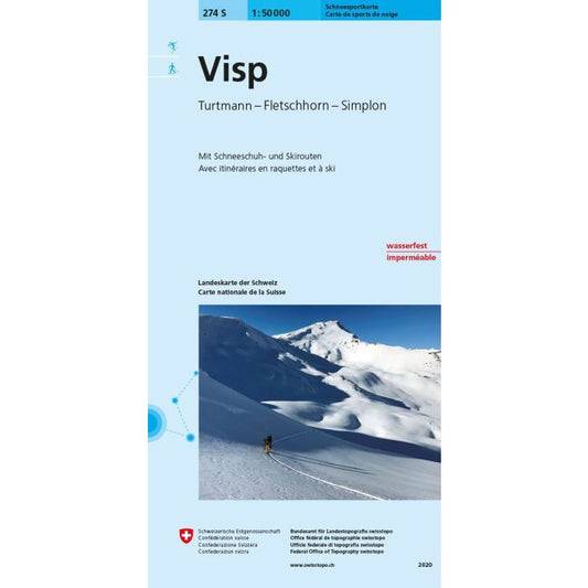 Swisstopo Visp 274S Ski Touring Map | Backcountry Books