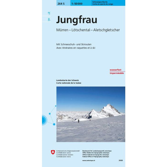 Swisstopo 264S Jungfrau Ski Map