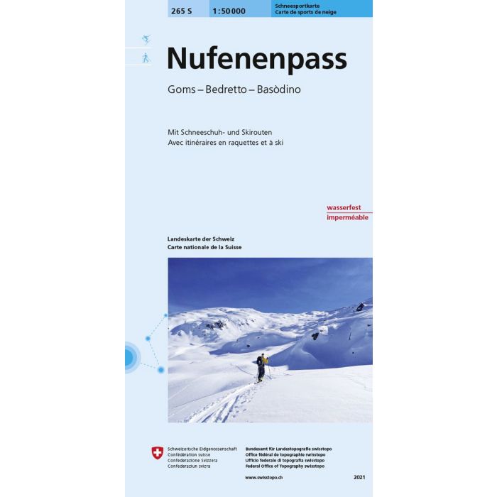 Swisstopo Nufenenpass 265S Ski Touring Map | Backcountry Books