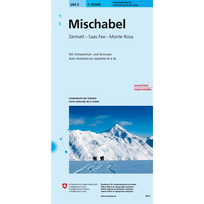 Swisstopo Mischabel 284S Ski Map | Backcountry Books