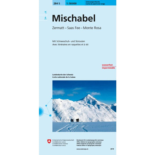 Swisstopo Mischabel 284S Ski Map | Backcountry Books
