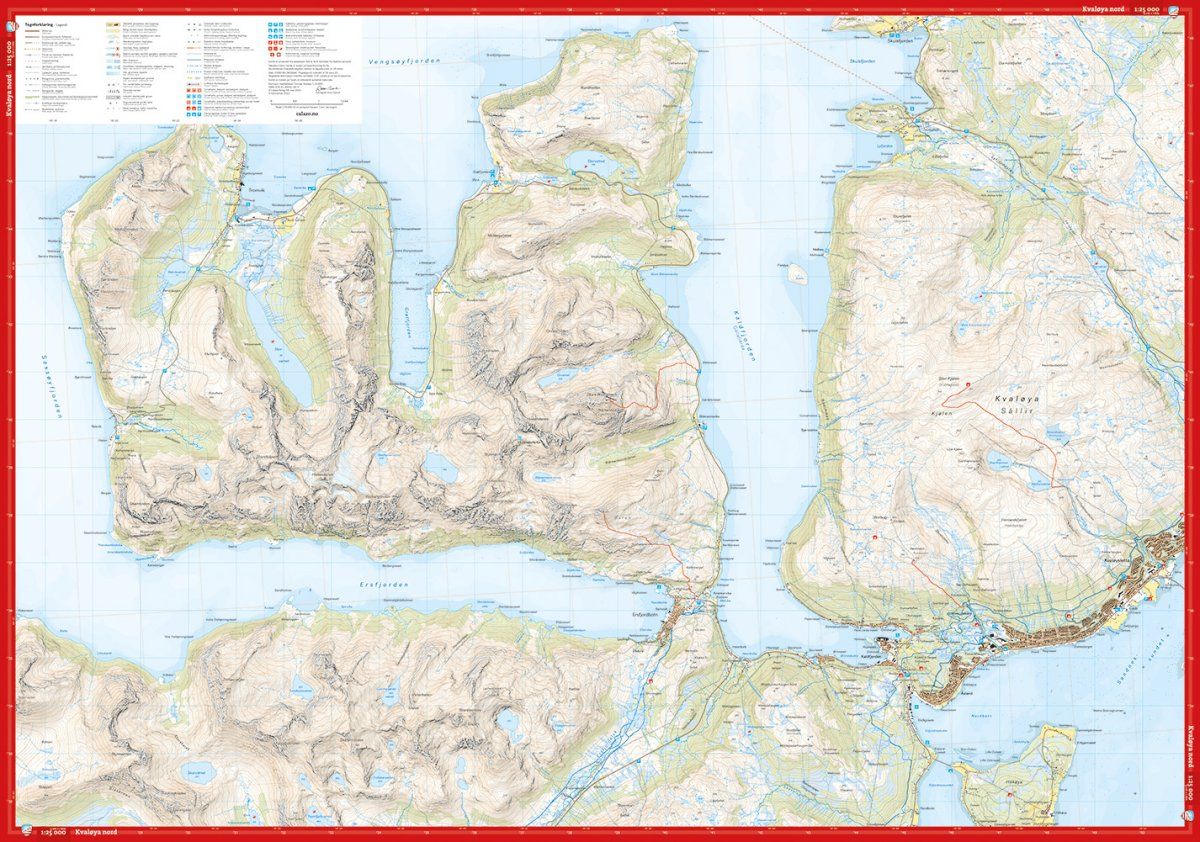 Tromso Kvaloya High Mountain Ski Touring Map Calazo | Backcountry Books