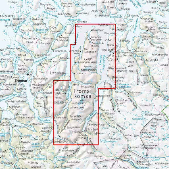 Lyngen Map | Backcountry Books