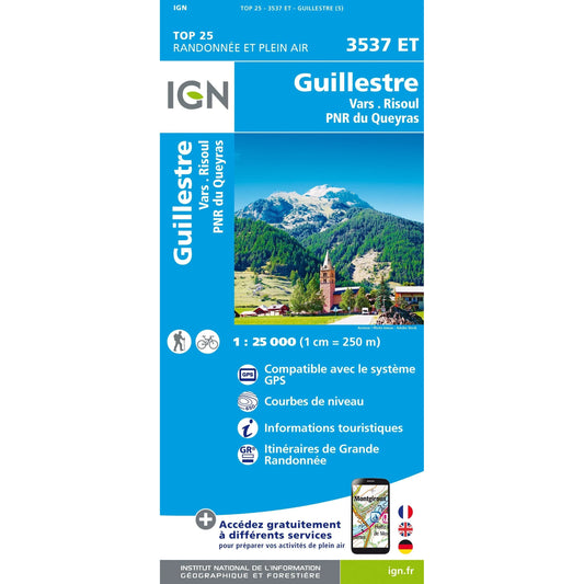 Queyras Map IGN 3537 ET Guillestre / Vars / Risoul / PNR du Queyras | Backcountry Books