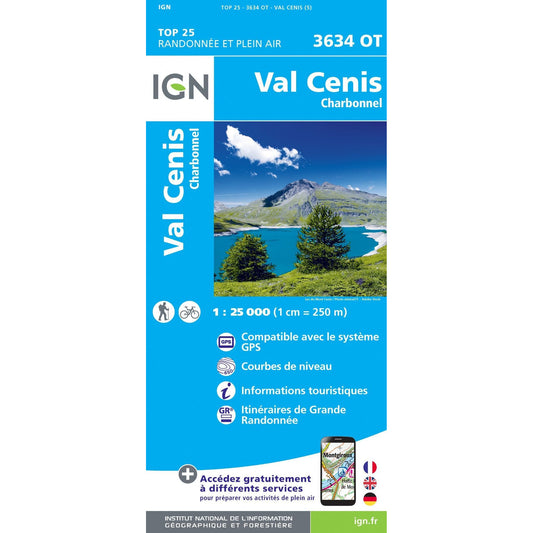 IGN 3634 OT Val Cenis Map | Backcountry Books