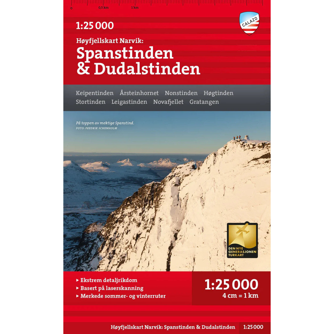 Narvik Map | Spanstinden & Dudalstinden 1:25,000 Calazo Map