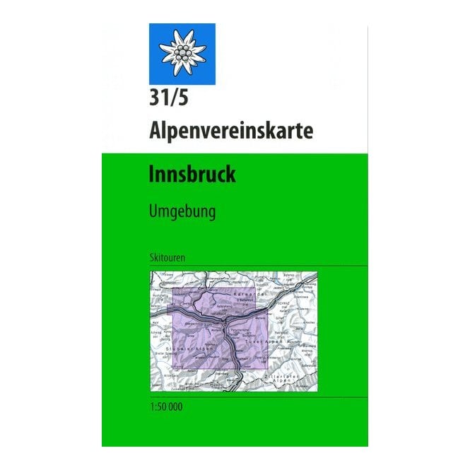 Innsbruck Ski Touring Map Alpenvereinskarte Innsbruck 31/5 Map | Backcountry Books