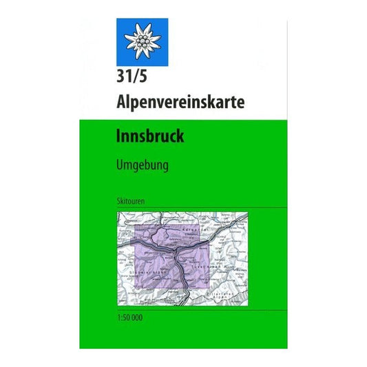 Innsbruck Ski Touring Map Alpenvereinskarte Innsbruck 31/5 Map | Backcountry Books