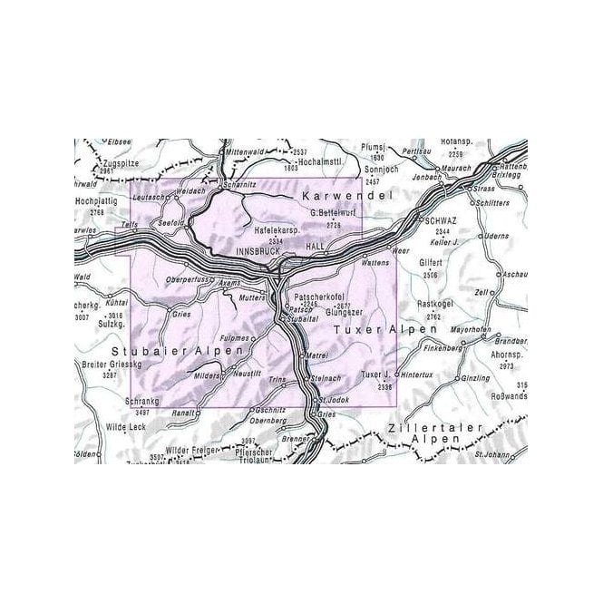 Innsbruck Ski Touring Map Alpenvereinskarte Innsbruck 31/5 Map | Backcountry Books