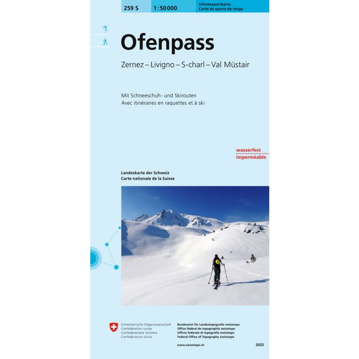 Swisstopo 259S Ofenpass Ski Map