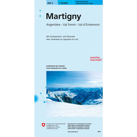 Swisstopo 282S Martigny Ski Map | Backcountry Books
