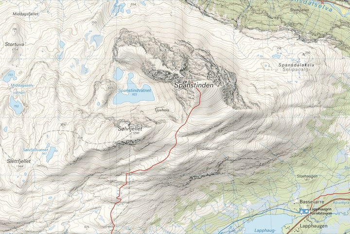 Narvik Map | Spanstinden & Dudalstinden 1:25,000 Calazo Map