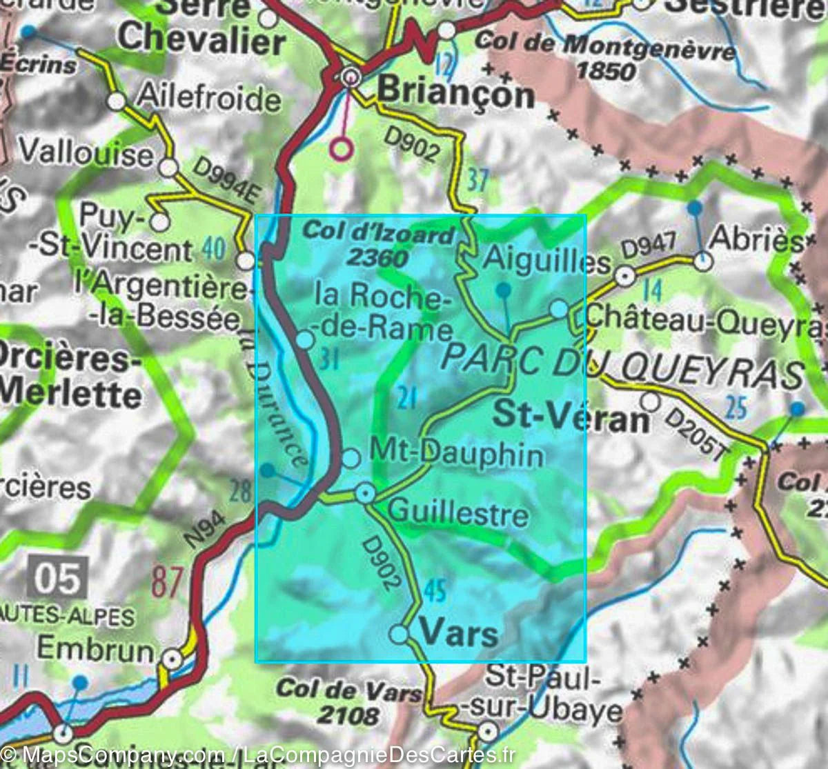 Queyras Map IGN 3537 ET Guillestre / Vars / Risoul / PNR du Queyras | Backcountry Books