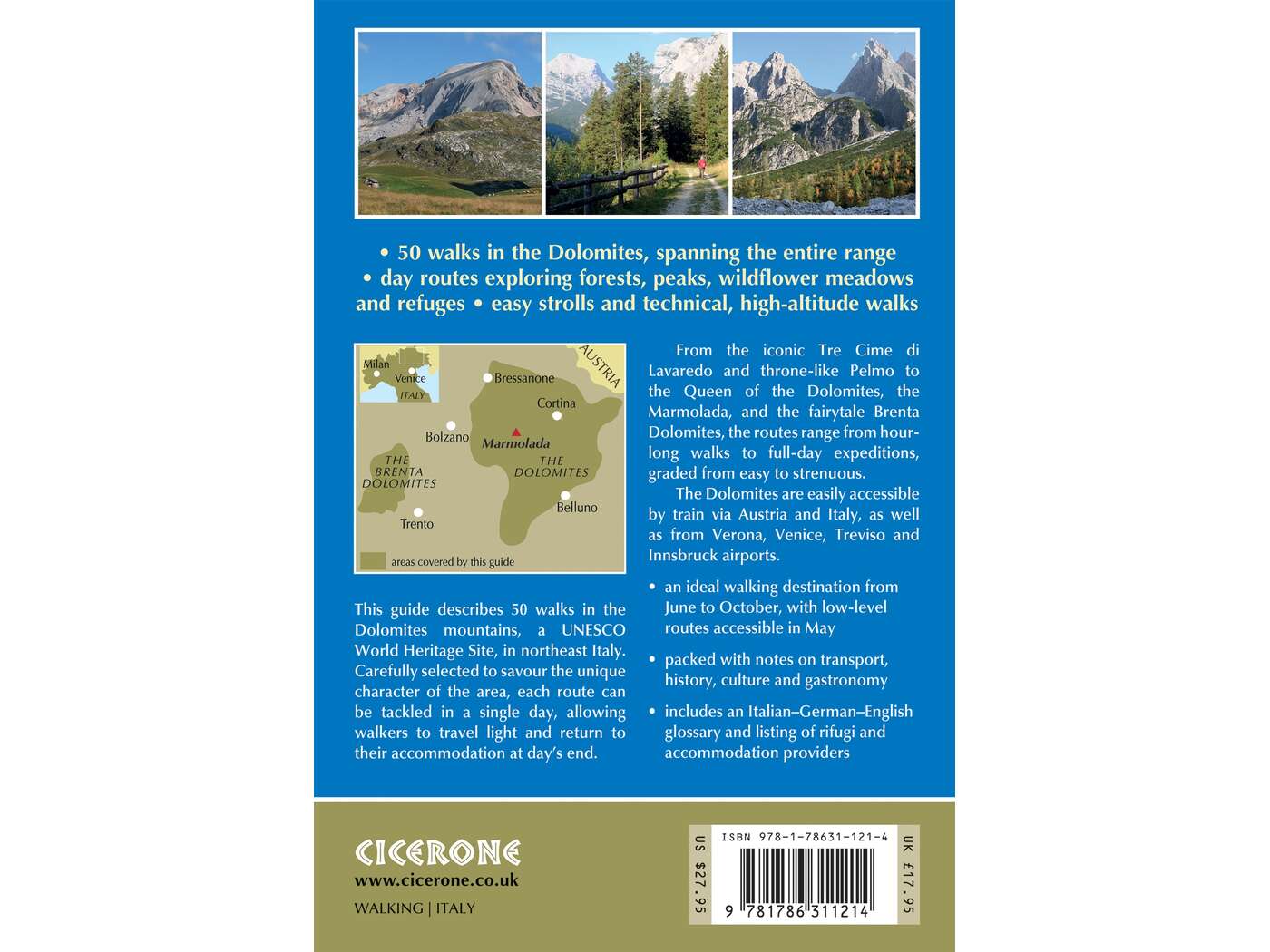 Day Walks in the Dolomites : 50 short walks and all-day hikes in the Italian Dolomites | Backcountry Books