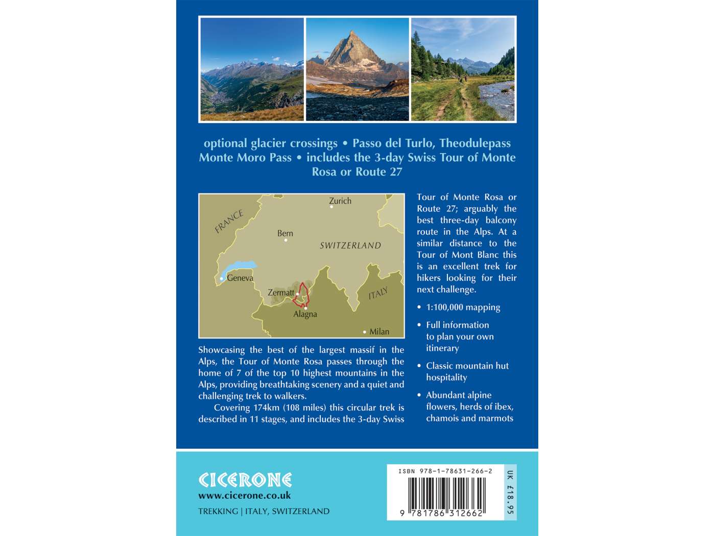 Hiking the Tour of Monte Rosa Guidebook | Backcountry Books