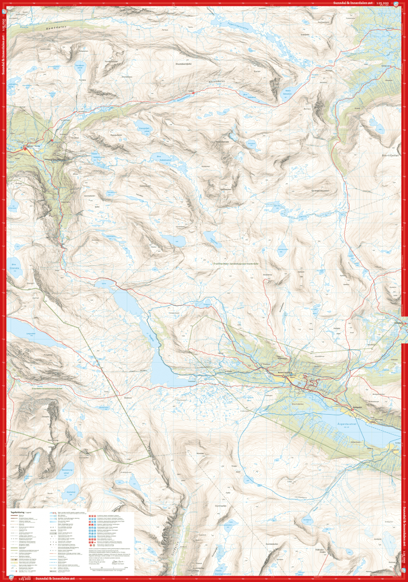 Sunndal Map | Calazo High Mountain Map Sunndal & Innerdalen | Backcountry Books