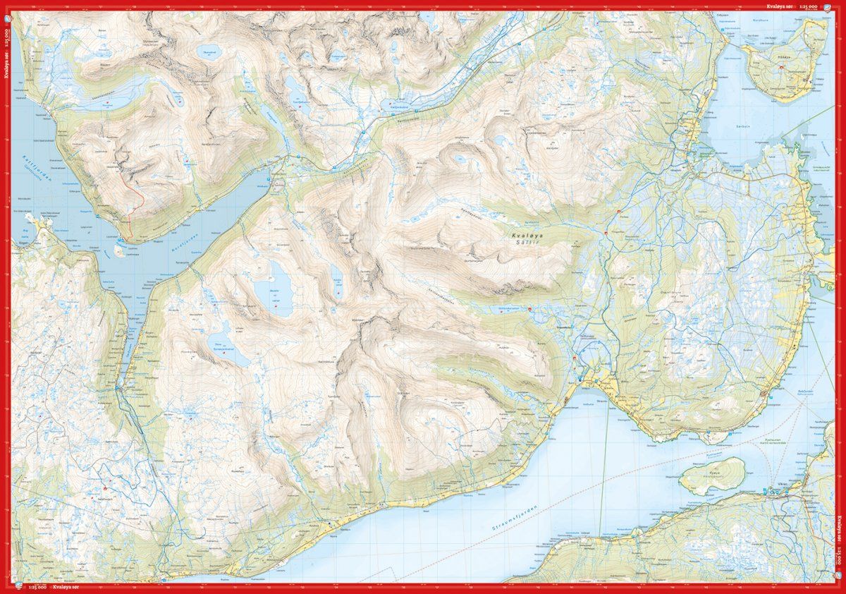 Tromso Kvaloya High Mountain Ski Touring Map Calazo | Backcountry Books