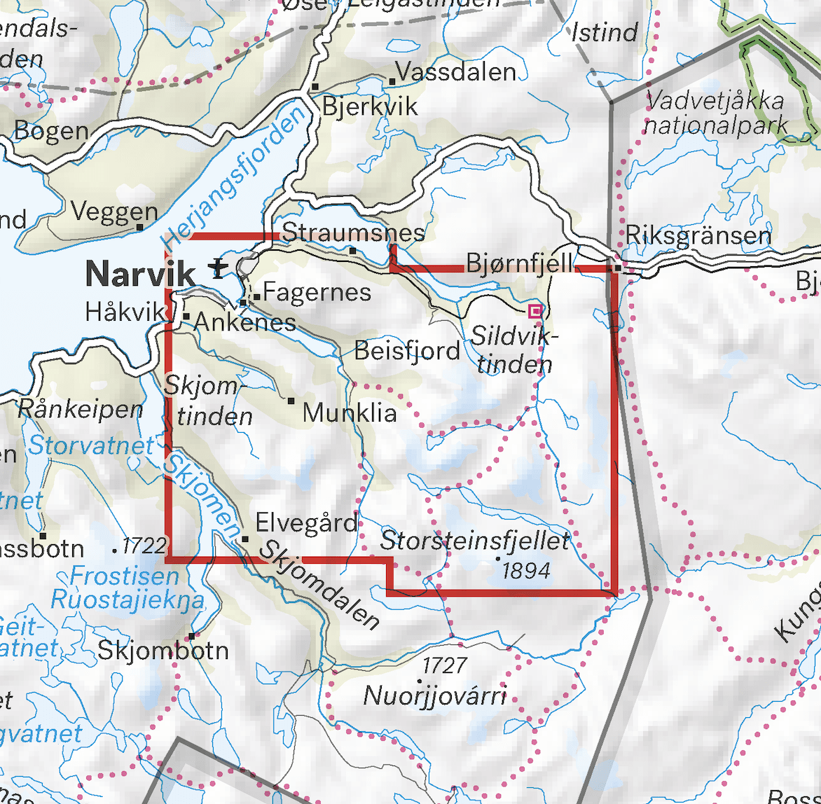 Calazo Narvik High Mountain Map | Backcountry Books