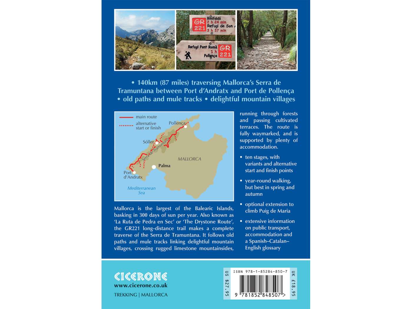 Trekking in Mallorca GR221 - The Drystone Route through the Serra de Tramuntana | Backcountry Books