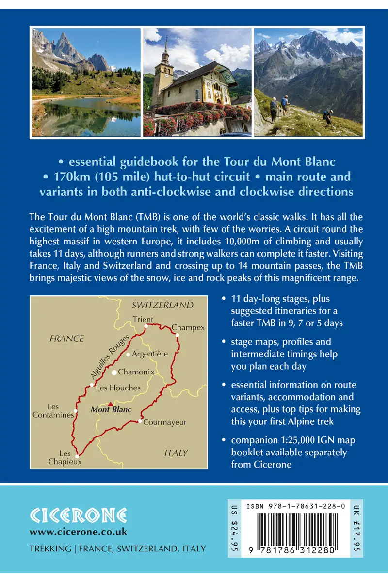 Trekking the Tour du Mont Blanc Cicerone | Tour du Mont Blanc Guide Book | Backcountry Books