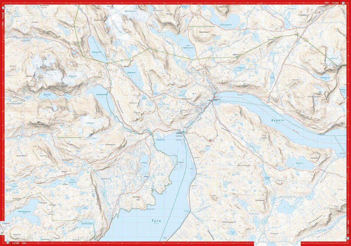 Jotunheimen Map Tyin and Filefjell Calazo| Backcountry Books