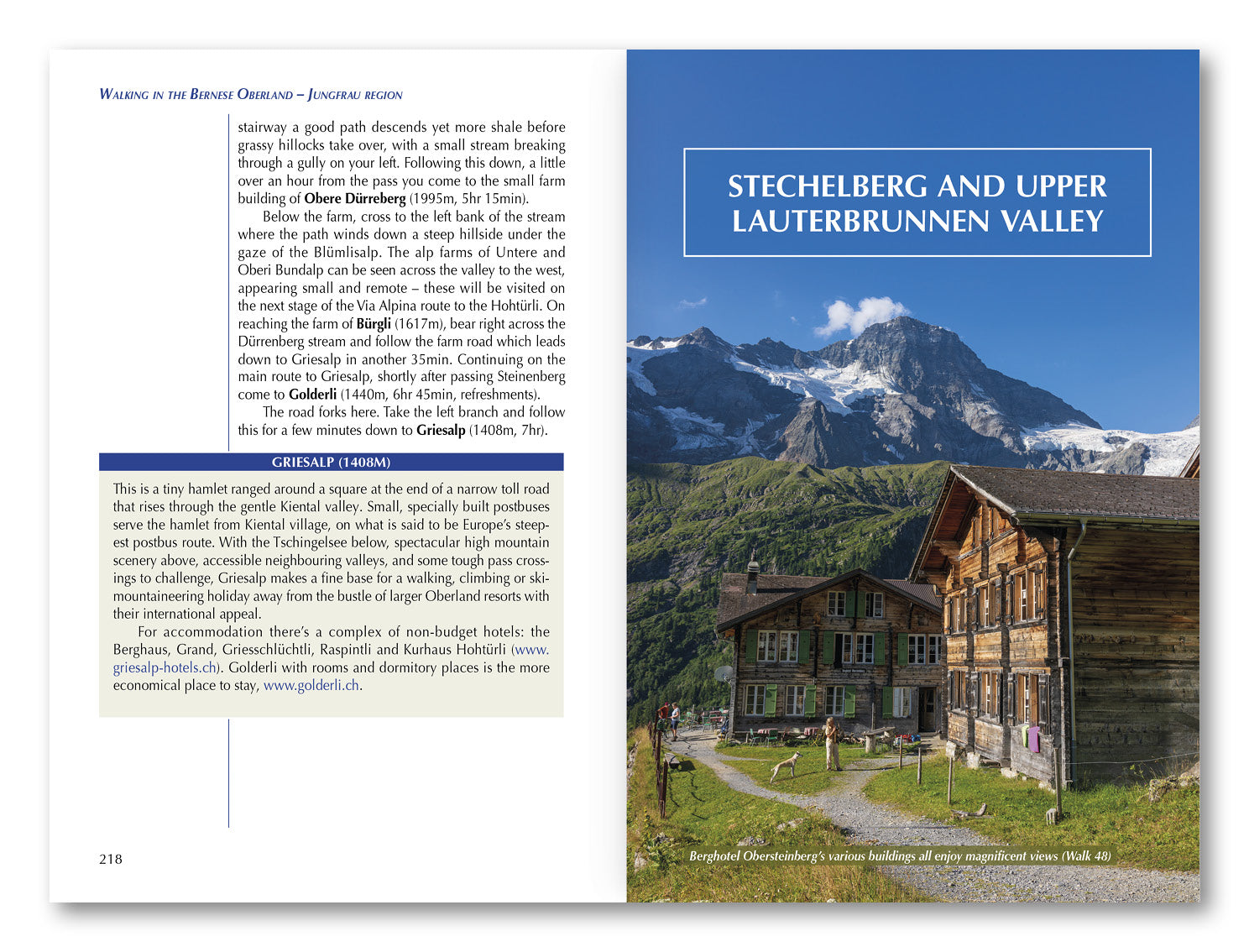 Walking in the Bernese Oberland Jungfrau Region | Backcountry Books