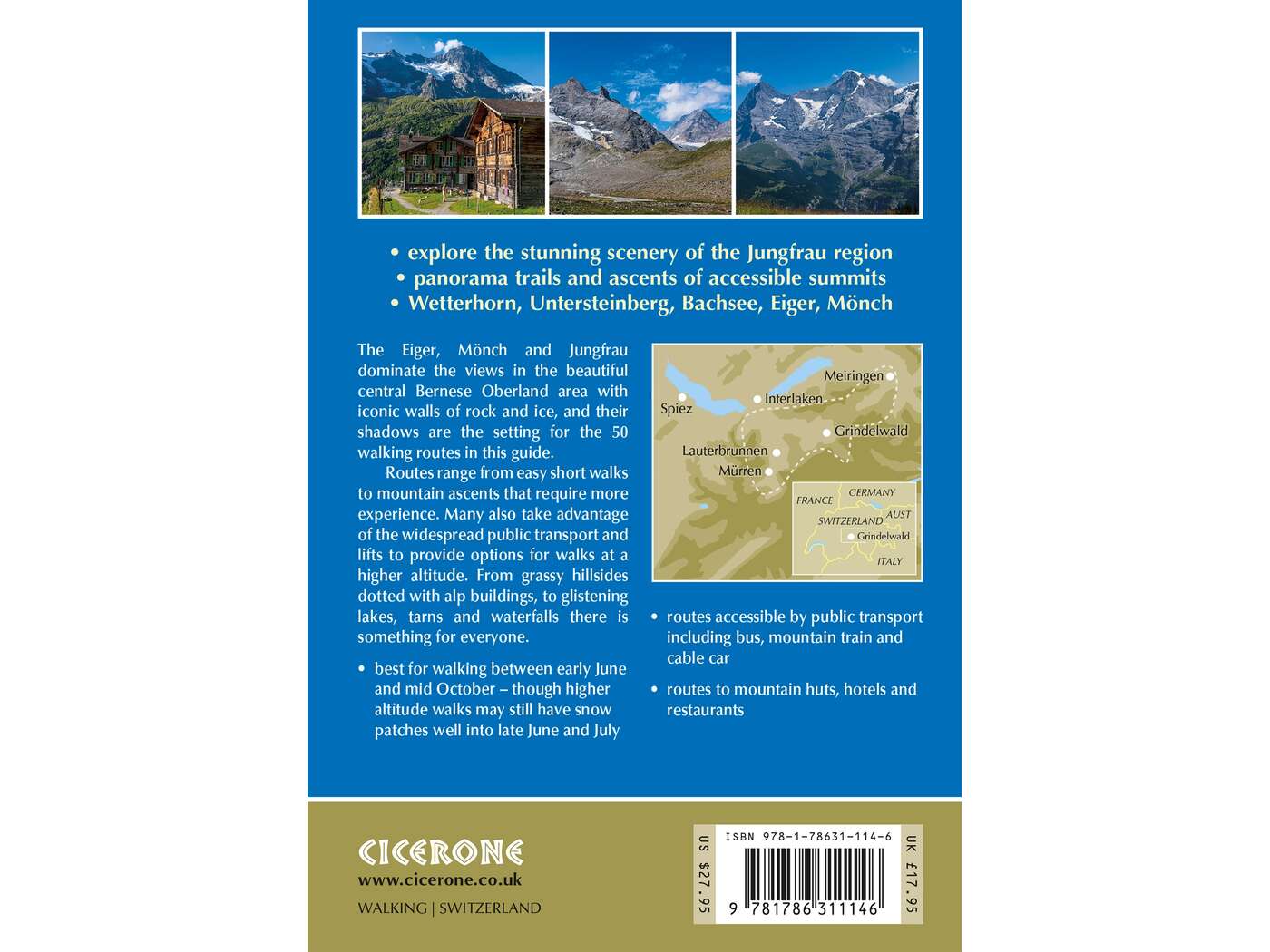 Walking in the Bernese Oberland Jungfrau Region | Backcountry Books