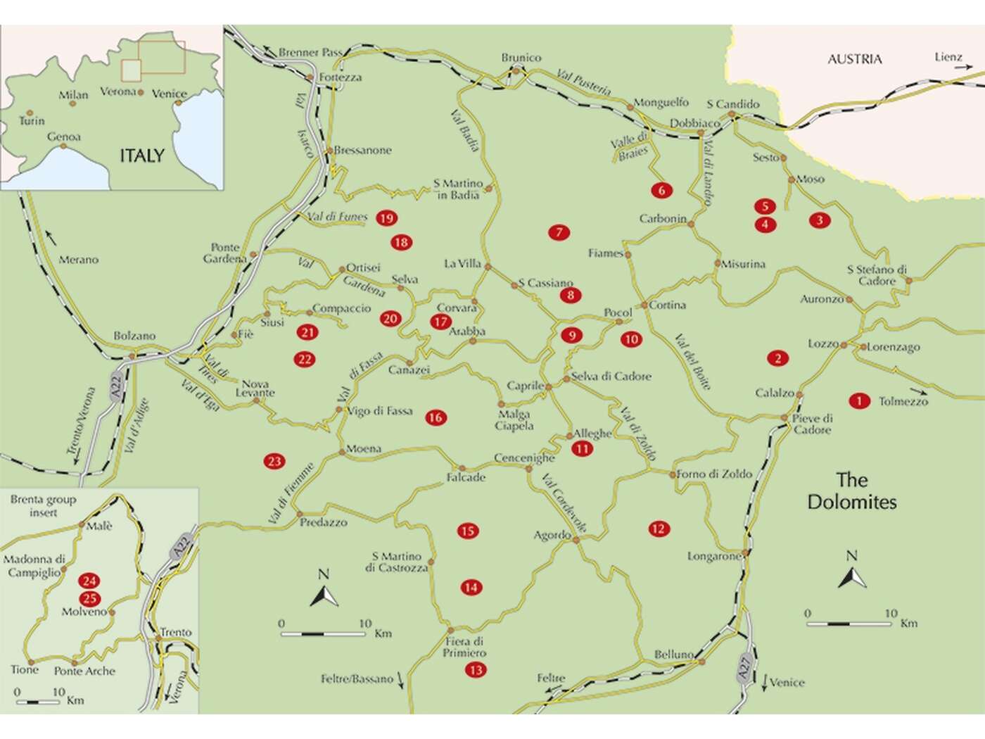 Walking in the Dolomites : 25 multi-day routes in Italy's Dolomites | Backcountry Books