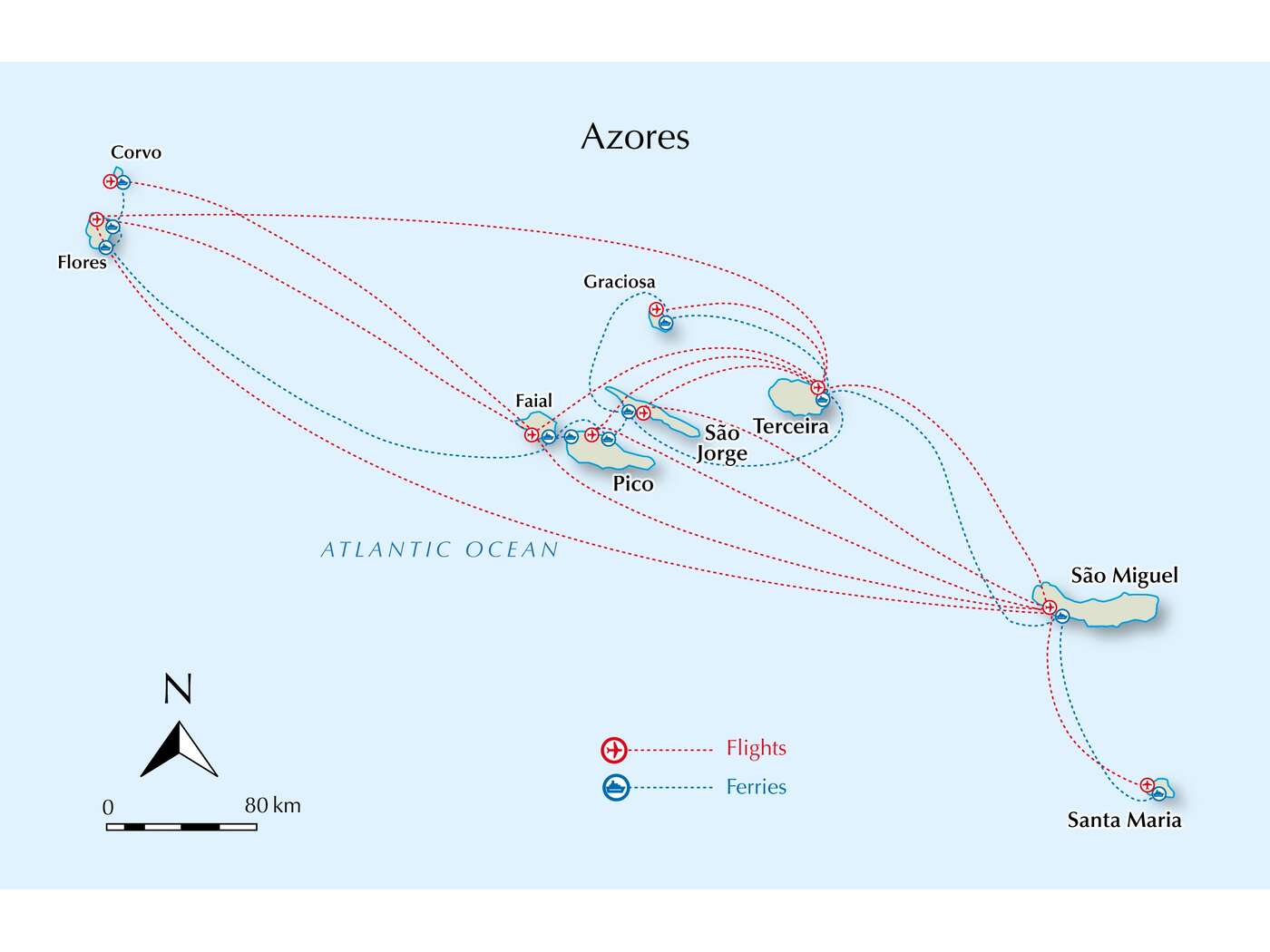 Walking on the Azores | 70 routes across Sao Miguel, Santa Maria, Terceira, Graciosa, Sao Jorge, Pico, Faial, Flores and Corvo