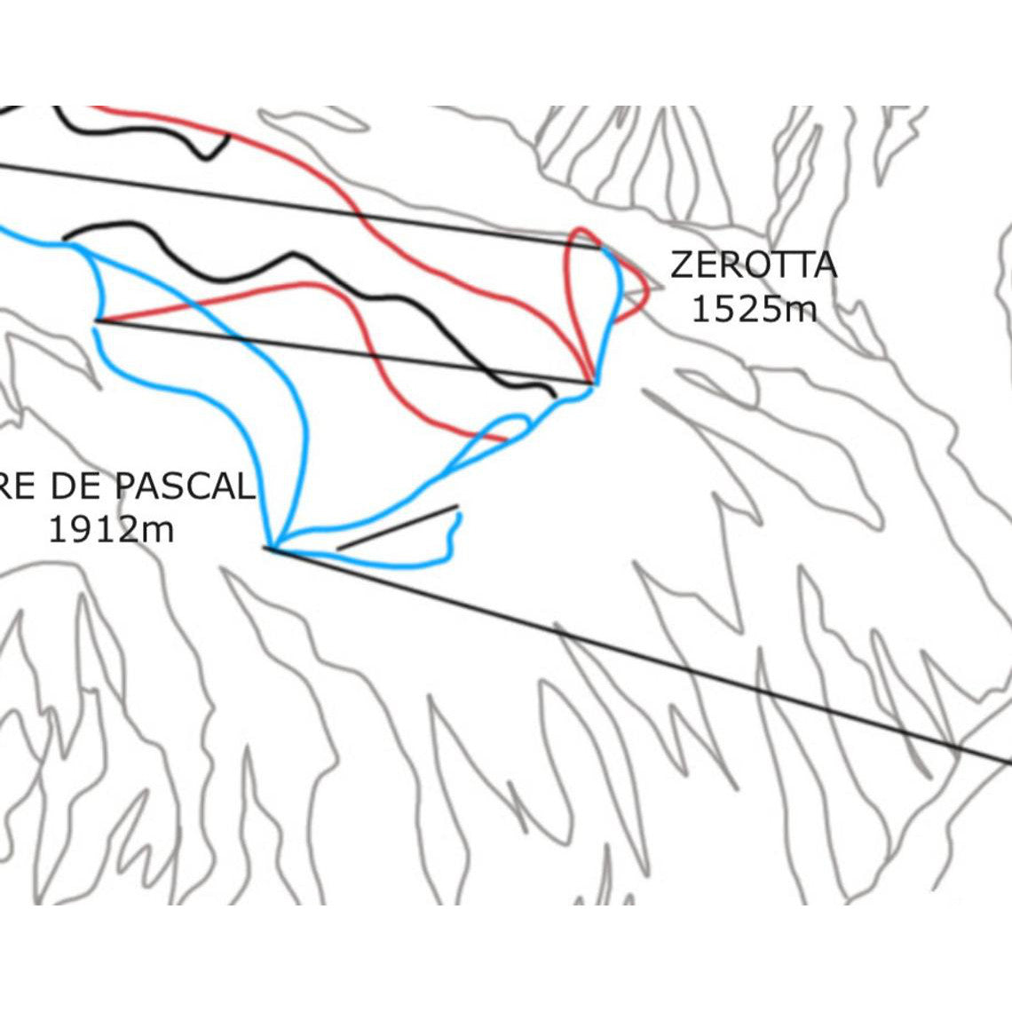 Courmayeur Piste Map Wall Print Poster | Backcountry Books