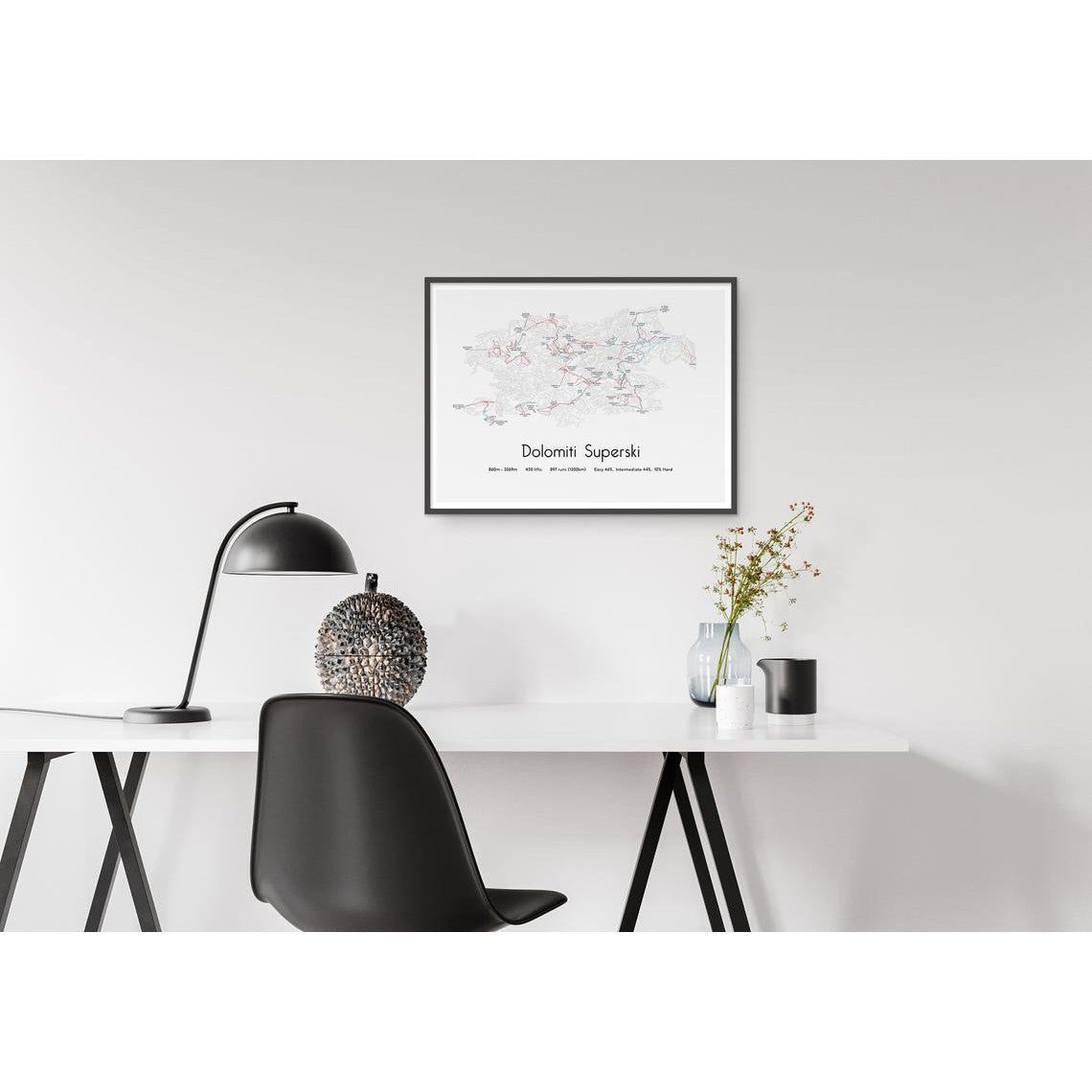 Dolomiti Superski Piste Map Wall Print Dolomites | Backcountry Books