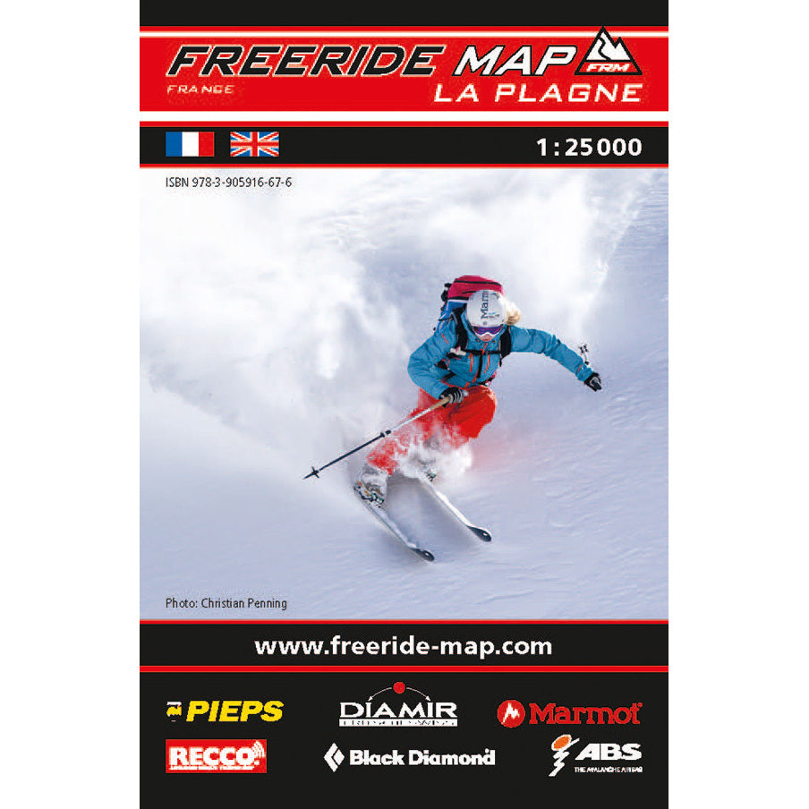 Freeride Map La Plagne Backcountry Books