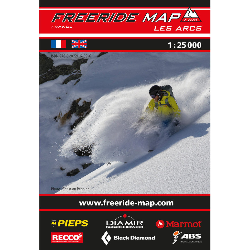Freeride Map Les Arcs Backcountry Books