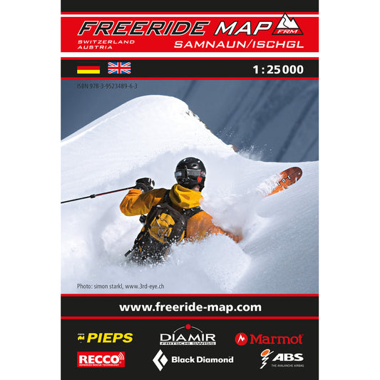 Freeride Map Samnaun / Ischgl | Backcountry Books