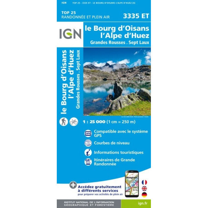 l'Alpe d'Huez Map IGN 3335ET | Backcountry Books
