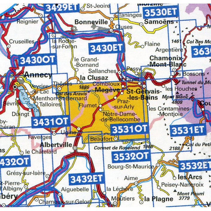 IGN Megeve - Col des Aravis 3531 OT Map | Backcountry Books