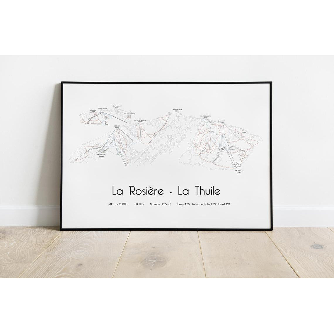 La Rosiere Piste Map Print | La Thuile Piste Map Print | Backcountry Books
