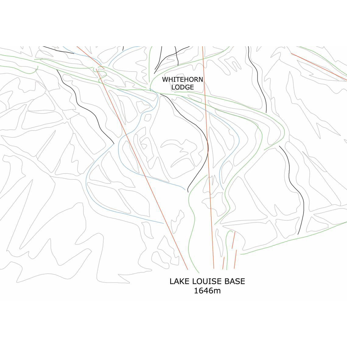 Lake Lousie Banff Piste Map Wall Print Poster | Backcountry Books