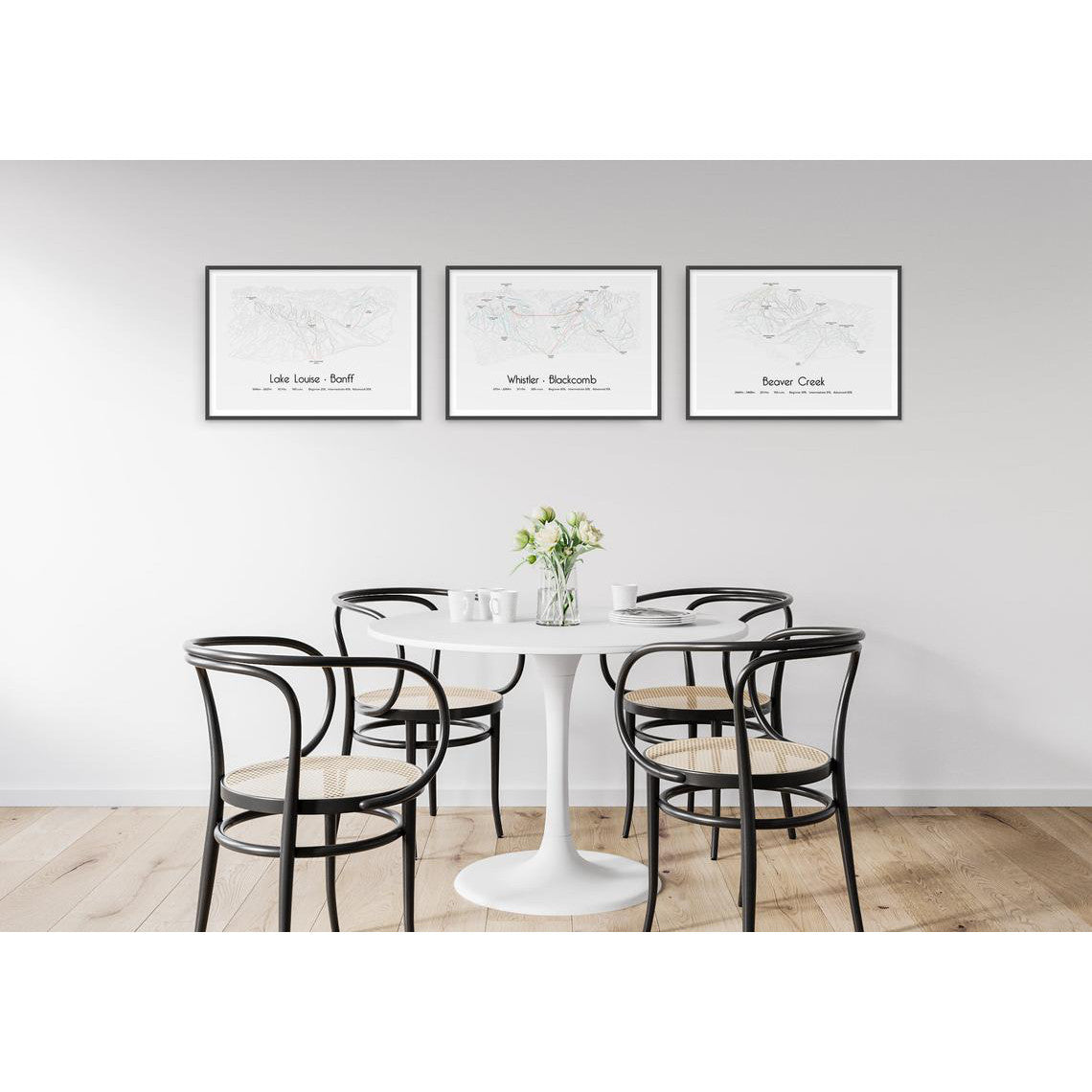 Lake Lousie Banff Piste Map Wall Print Poster | Backcountry Books