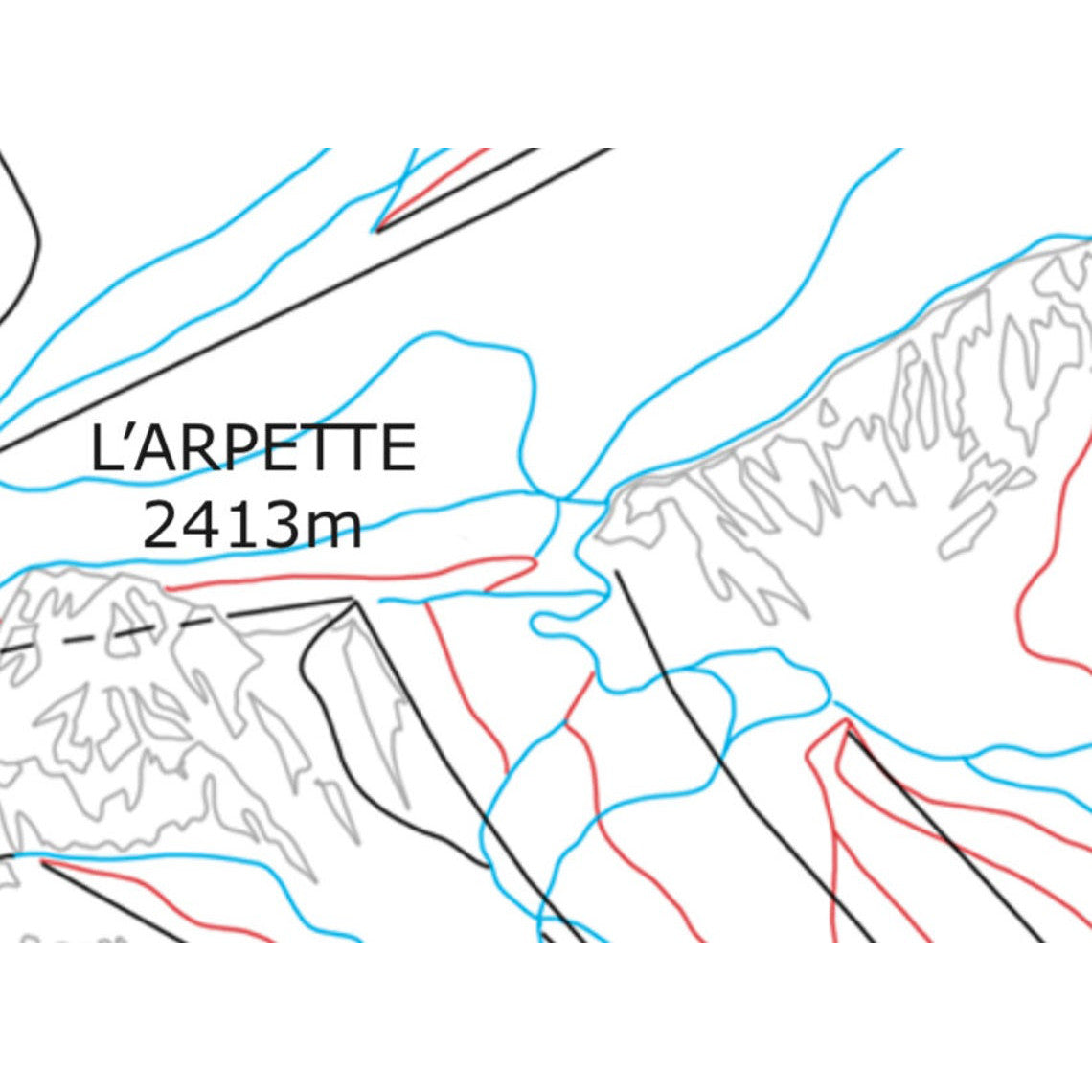 Les Arcs La Plagne Paradiski Piste Map Wall Print | Backcountry Books