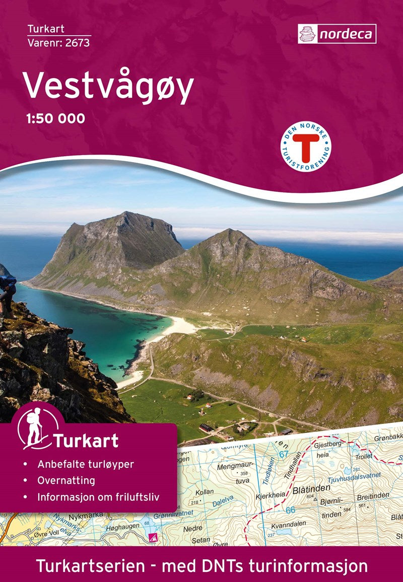 Lofoten Map | Nordeca Turkart Vestvågøy 1:50 000 | Backcountry Books