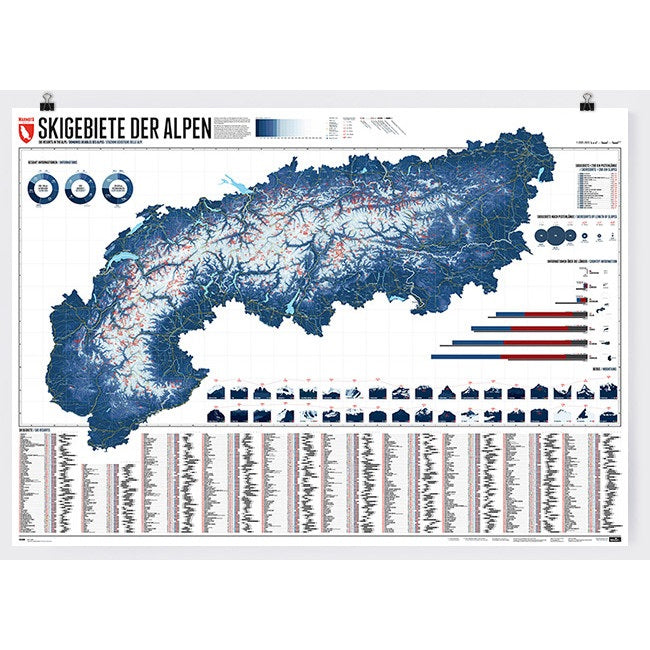 Marmota Maps Alps Ski Resorts Wall Map | Backcountry Books