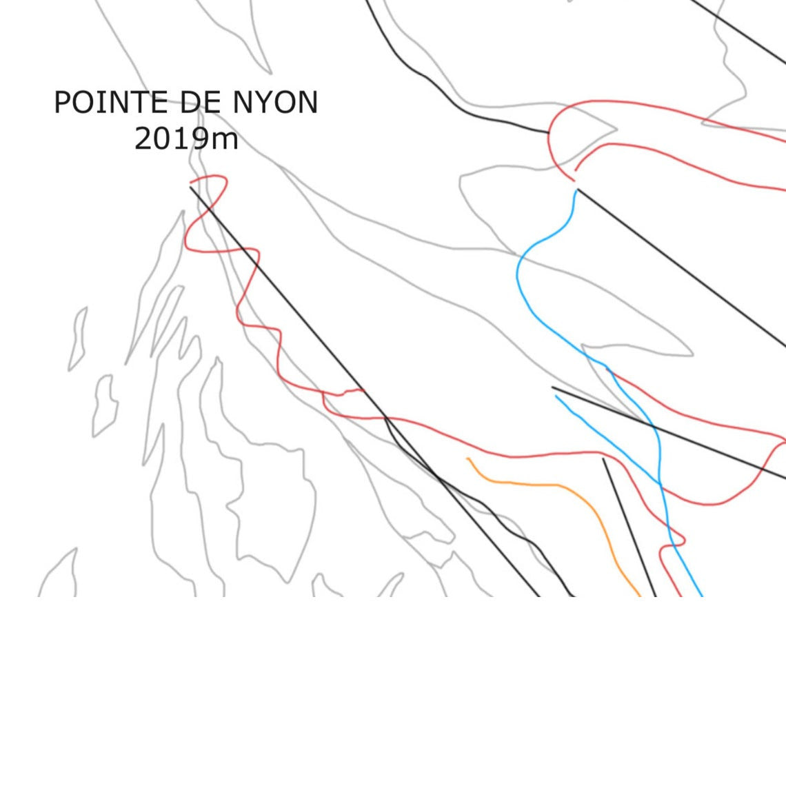 Morzine Les Gets Piste Map Wall Print Poster