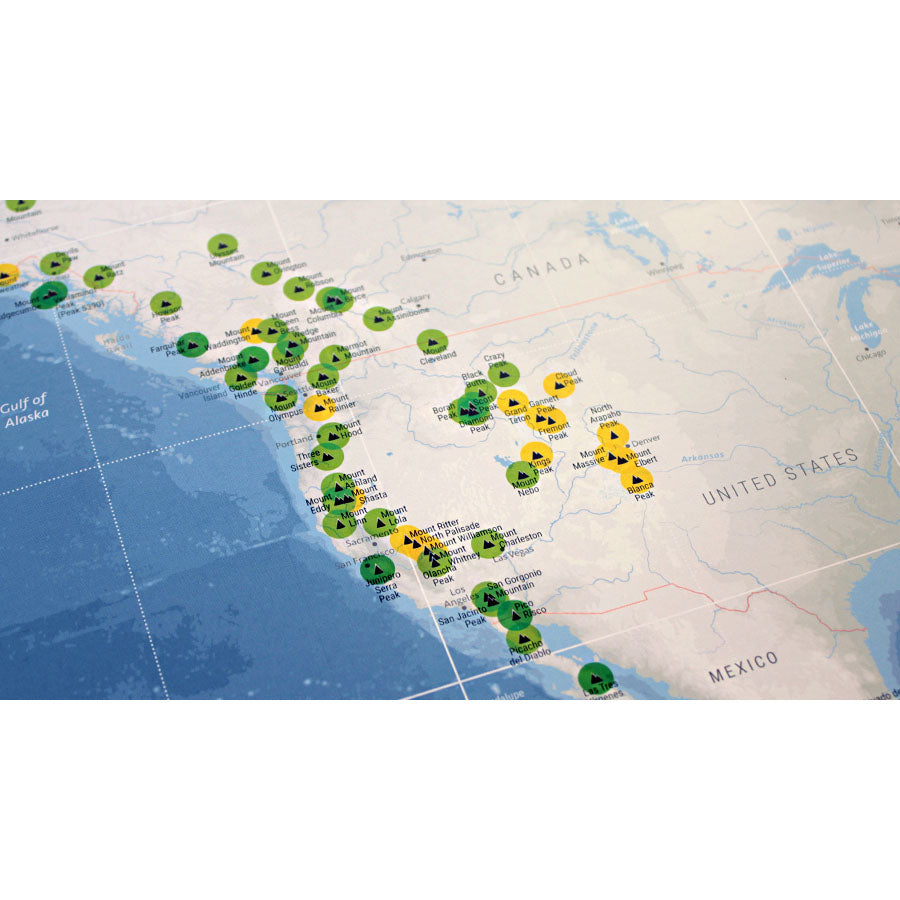 Mountains of the Earth World Wall Map | Marmota Maps | Backcountry Books