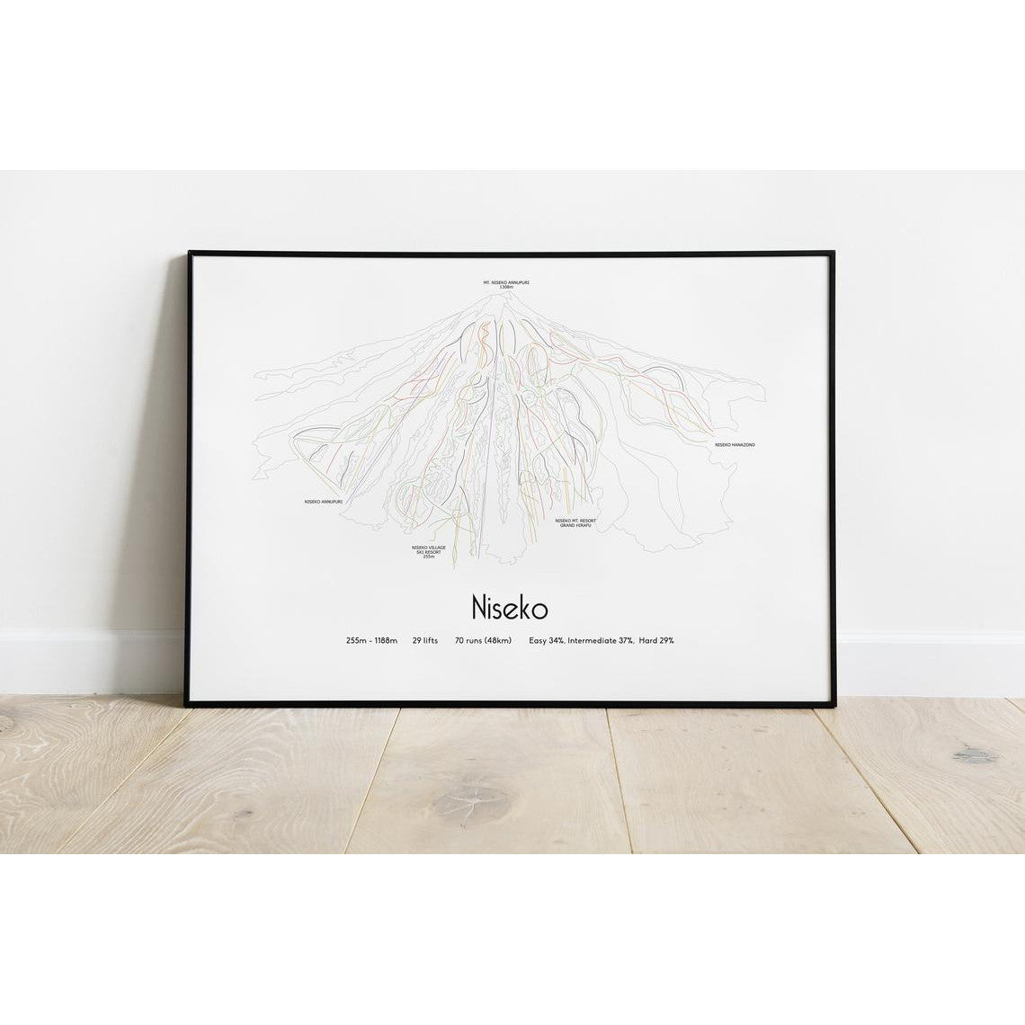 Niseko Piste Map Wall Print Poster | Backcountry Books
