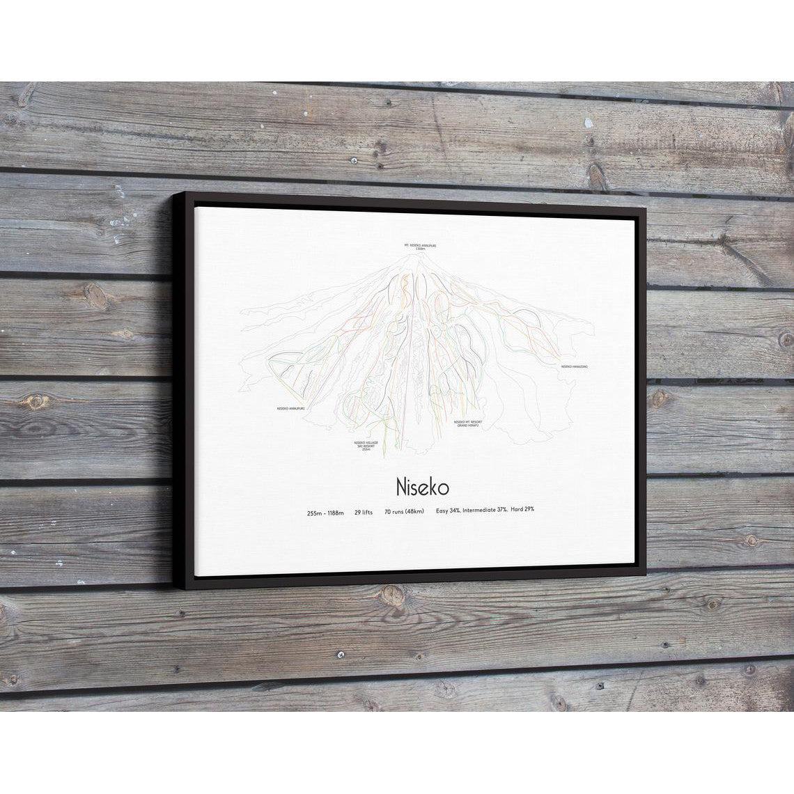 Niseko Piste Map Wall Print Poster | Backcountry Books