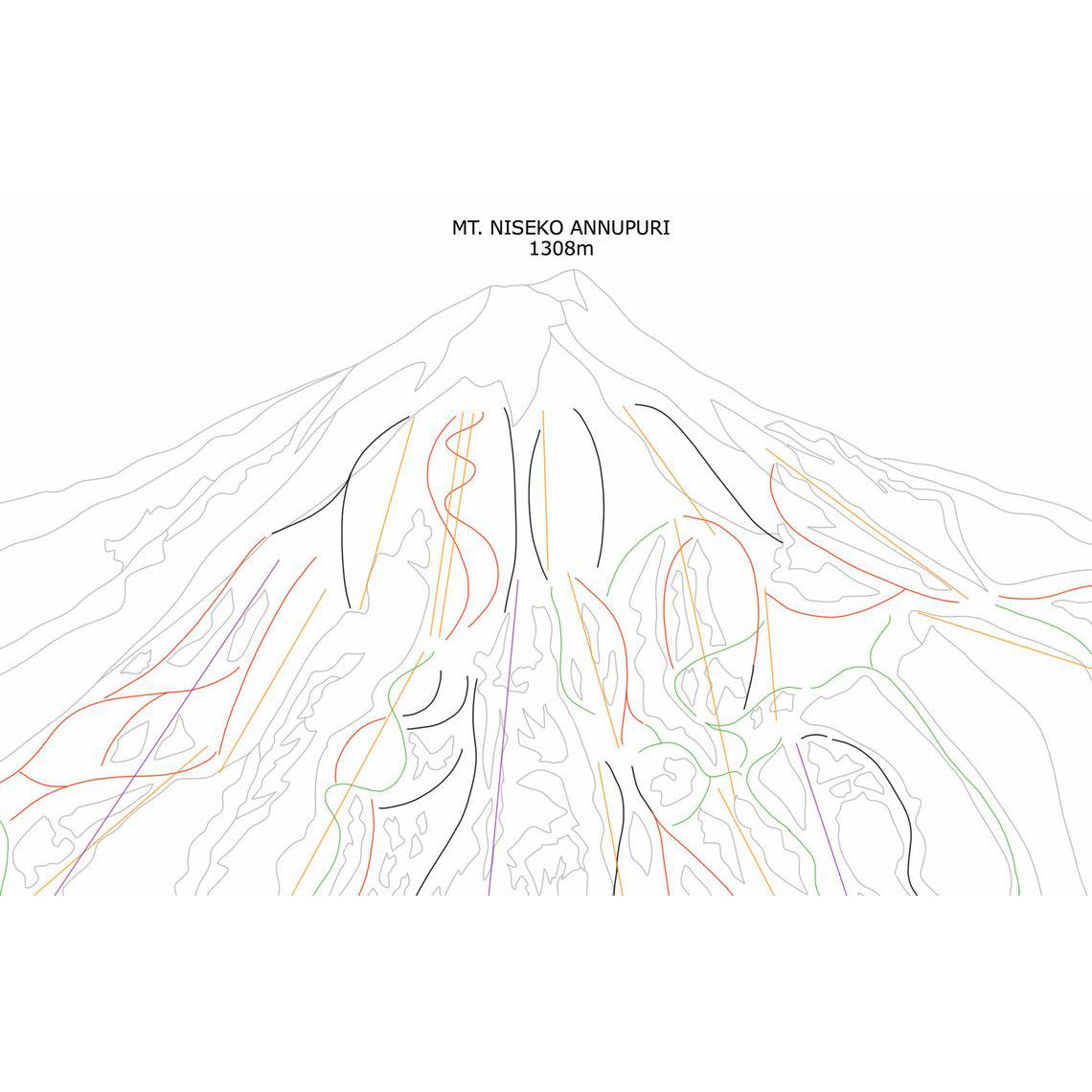 Niseko Piste Map Wall Print Poster | Backcountry Books